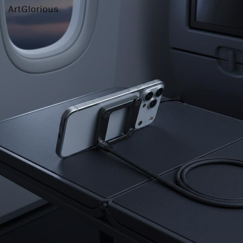 Art 240W Type C สายชาร์จเร็วขาตั้งโทรศัพท์แบบพับได้ 2 in 1 Data Cord สําหรับ Travel School Office N