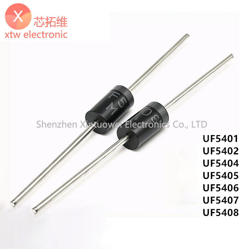(10 ชิ้น) ใส่โดยตรง Ultrafast Recovery Diode UF5401 1N5402 5404 5405 5406 5407 5408