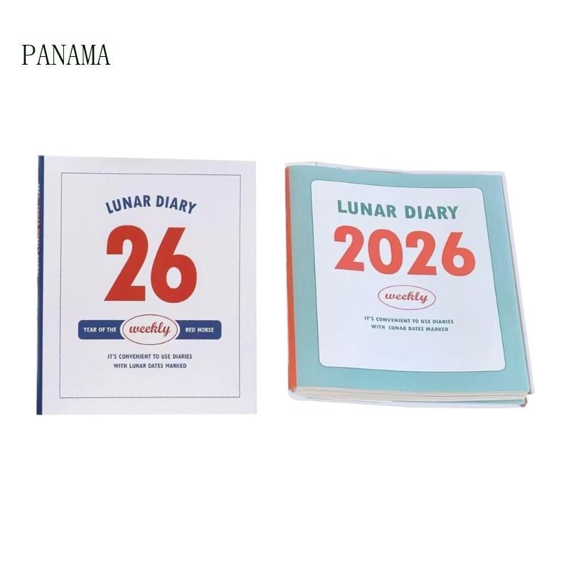 NAMA 2026 Yearly Organizer Notebook Time Management Journal Daily Planner สําหรับนักเดินทางที่มีเค้า