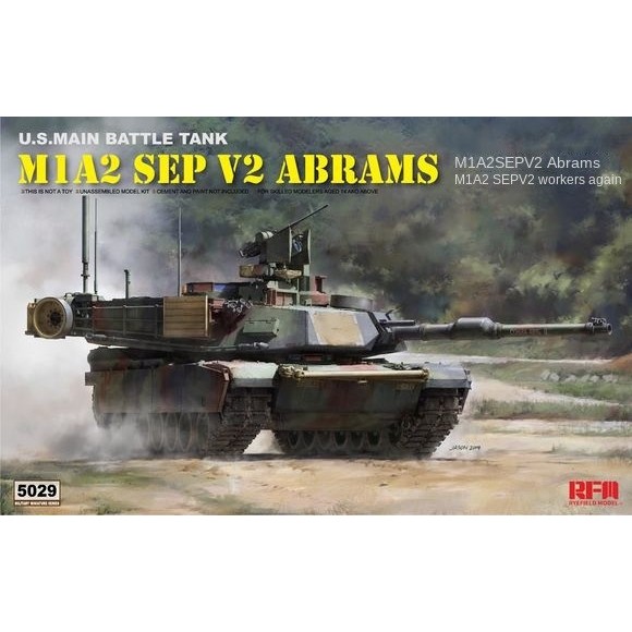 Rye Field RM5029 1/35 USMAIN BATTLE TANK M1A2 SEP V2 ABRAMS 2019 ชุดโมเดล