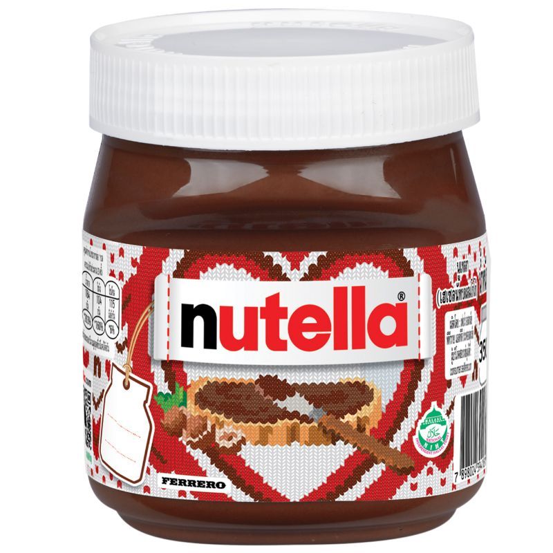 นูเทลล่าเฮเซลนัทบดผสมโกโก้ 350กรัม Nutella Hazelnut Spead 350g. [หมายเลขบาร์โค้ด 7898024394181 ]