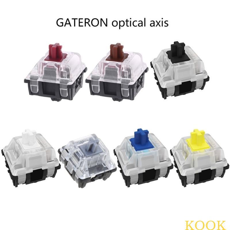 KOOK Mechanical Keyboard Optical Switch สําหรับ GK61 SK61 สีขาวสีดําสีแดงสีน้ําตาลสีเหลืองเงินสวิทช์