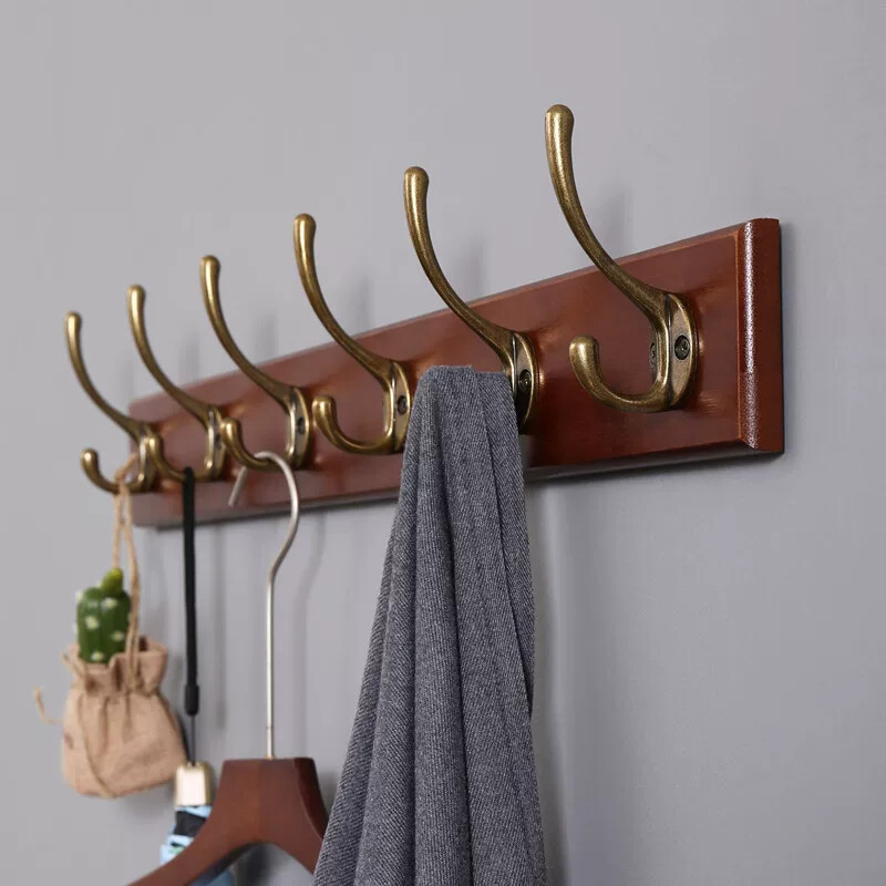 Super Load-Bearing Clothes Hook แถว Hook ติดผนังประตู Behind Coat Hook ไม้แขวนเสื้อติดผนัง Hook เสื้