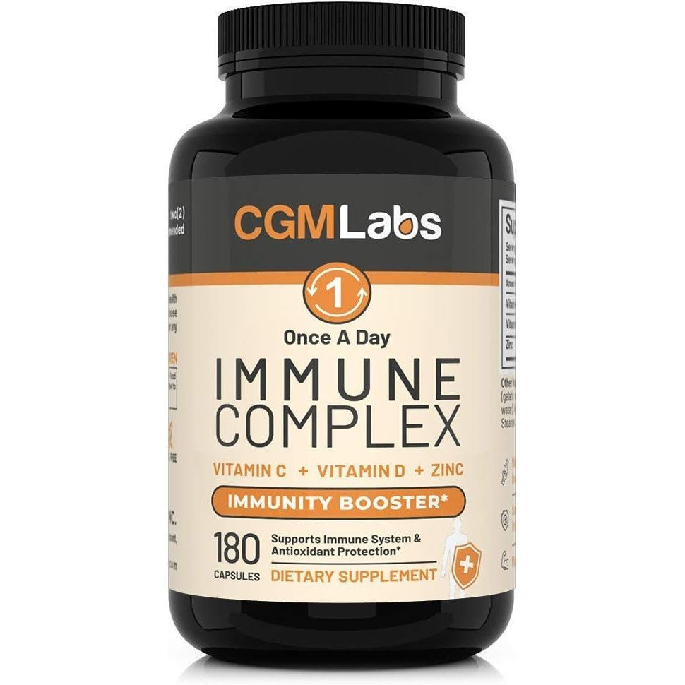 Immune Compound Once A Day-Vitamin C 900mg, Vitamin D3 2500IU, Zinc 25mg. Single Take-CGM Labs 2UR5 