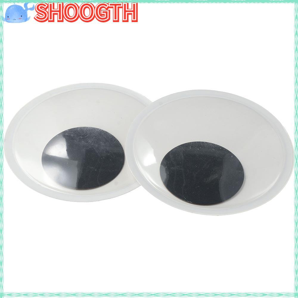 SHOGTH 6PCS Giant Googly Eyes, 5.9 นิ้วสีดําสีขาว Googly Eyes, Googly Wiggle Eyes ยักษ์สีขาว Self กา