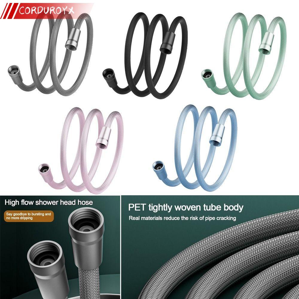 CORDUROYX สายฝักบัวมือถือ, 1.5/2 เมตร Universal Interface Shower Tube, แรงดันสูง GI/2 Anti Winding B