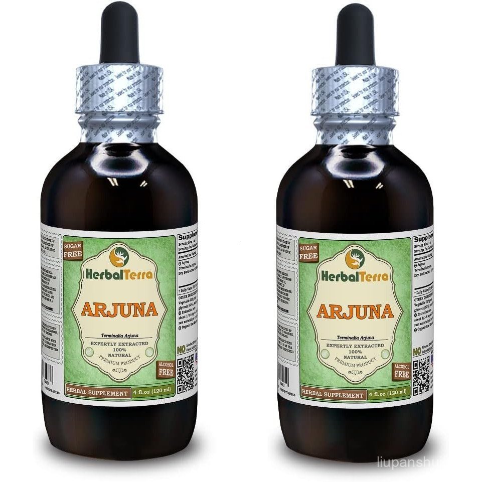 Arjuna Terlia Arjuna Terlia Arjuna Glycerin, Organic Trunk Bark สารสกัดของเหลวปราศจากแอลกอฮอล์ (ไม่ม
