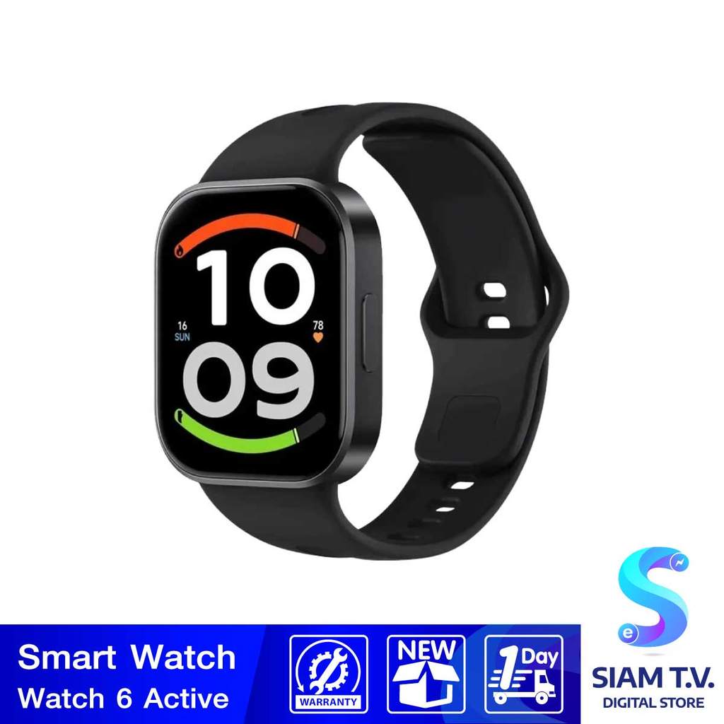 Smart Watch 6 Active สี Black โดย สยามทีวี by Siam T.V.