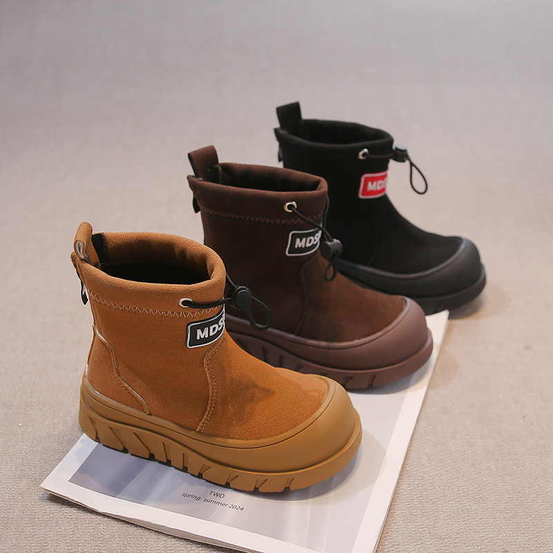 Baby Boots Short Boots Fleece Shoes Mid-Tube Boots
