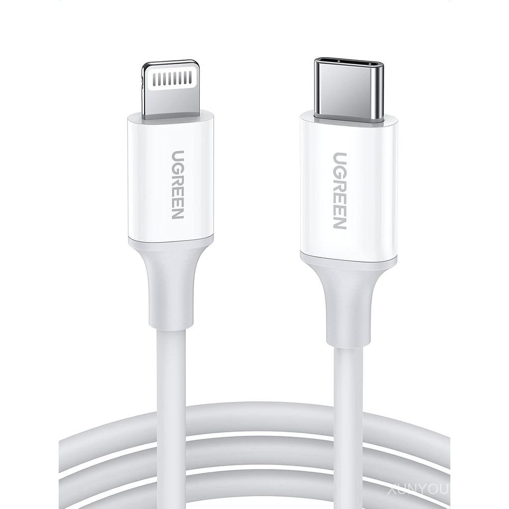 UGREEN สาย USB C to Lightning- 3FT MFi Certified PD Fast Charging Lightning Cord เข้ากันได้กับ iPhon