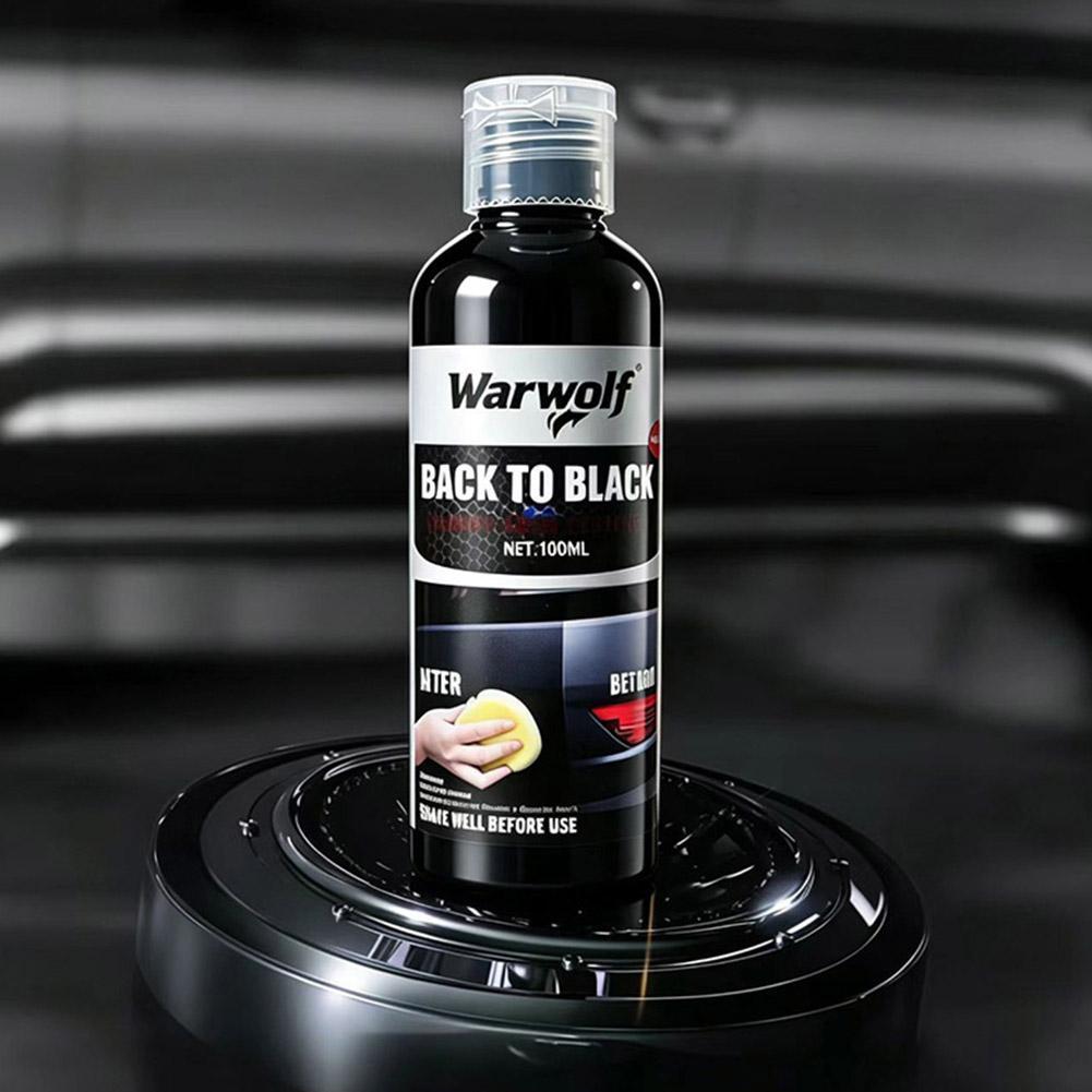 Black Plastic Trim Restorer พร้อมเคลือบนาโนที่ฟื้นขึ้นมา Faded Grey Parts To Deep Rich Black H9m4