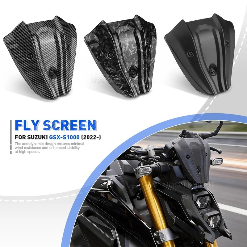 GSX-S1000 กระจกรถจักรยานยนต์สําหรับ Suzuki GSXS1000 GSX-S 1000 2022-2025 ด้านหน้ากระจกกระจก Deflecto