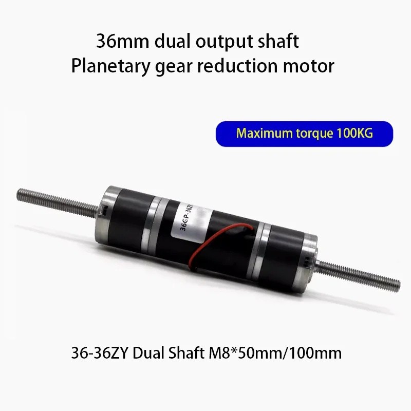 Z0HG 36MM36ZY เอาต์พุตคู่ M8*50/100 มม.ยาวแกน DC Planetary ลดมอเตอร์ 12V24V เดินหน้าและย้อนกลับแรงบิ