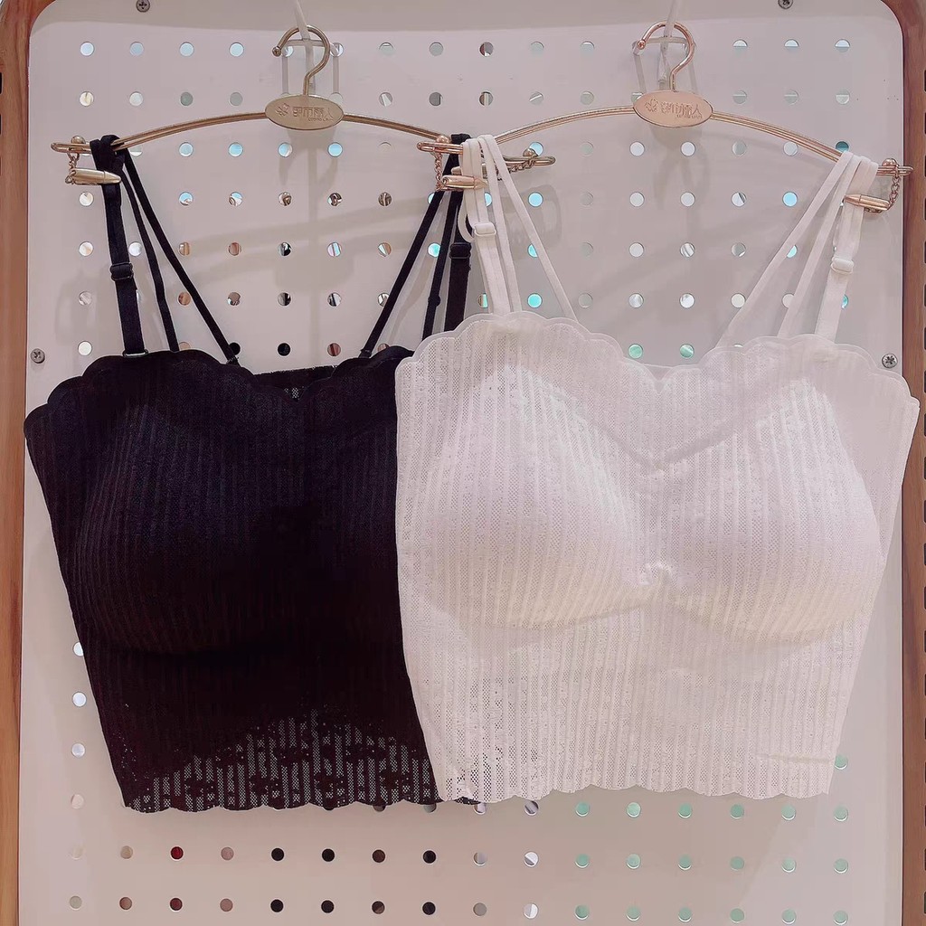 Urban Beauty สวยกลับ Camisole ผู้หญิงฤดูร้อนบางสไตล์ Chest Pad Tube Top ภายใน Bottoming สวมใส่ด้านนอ