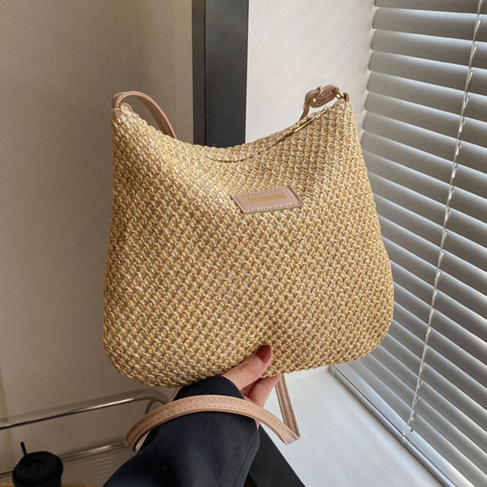 ผู้หญิงs Beach Bag ใหม่สําหรับ 2026 Openwork ถักกระเป๋าสะพายความจุขนาดใหญ่ Carried ภายใต้ E3n7