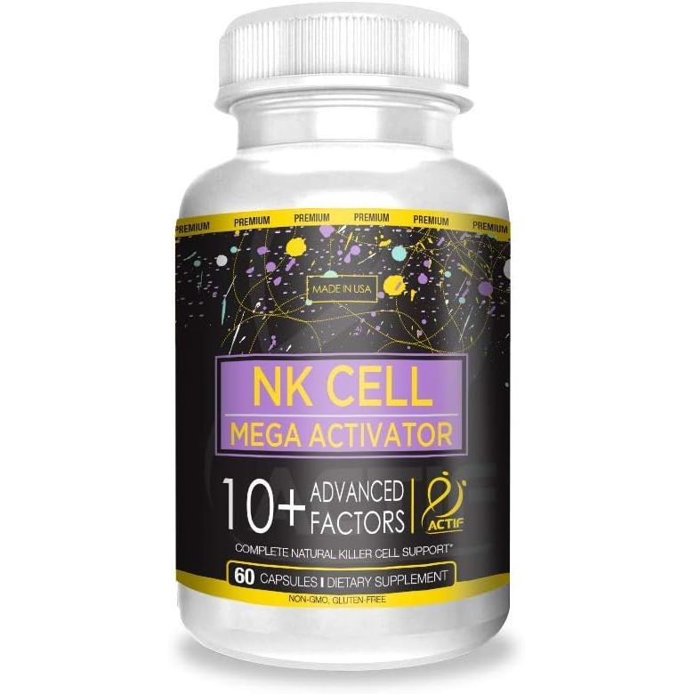 Actif NK Cell Mega 活剂, 天然 100%, ไม่เปิดโล่ง, 60 แคปซูล (บรรจุภัณฑ์อาจอารี)