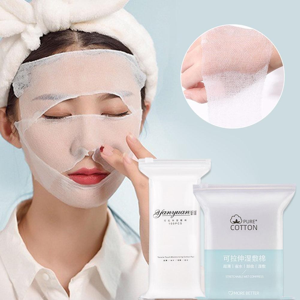 สําลีทําความสะอาดผิวหน้าแบบใช้แล้วทิ้ง Toner Pad Hydration Cotton สําหรับผิวหน้ายืดได้ T6j2