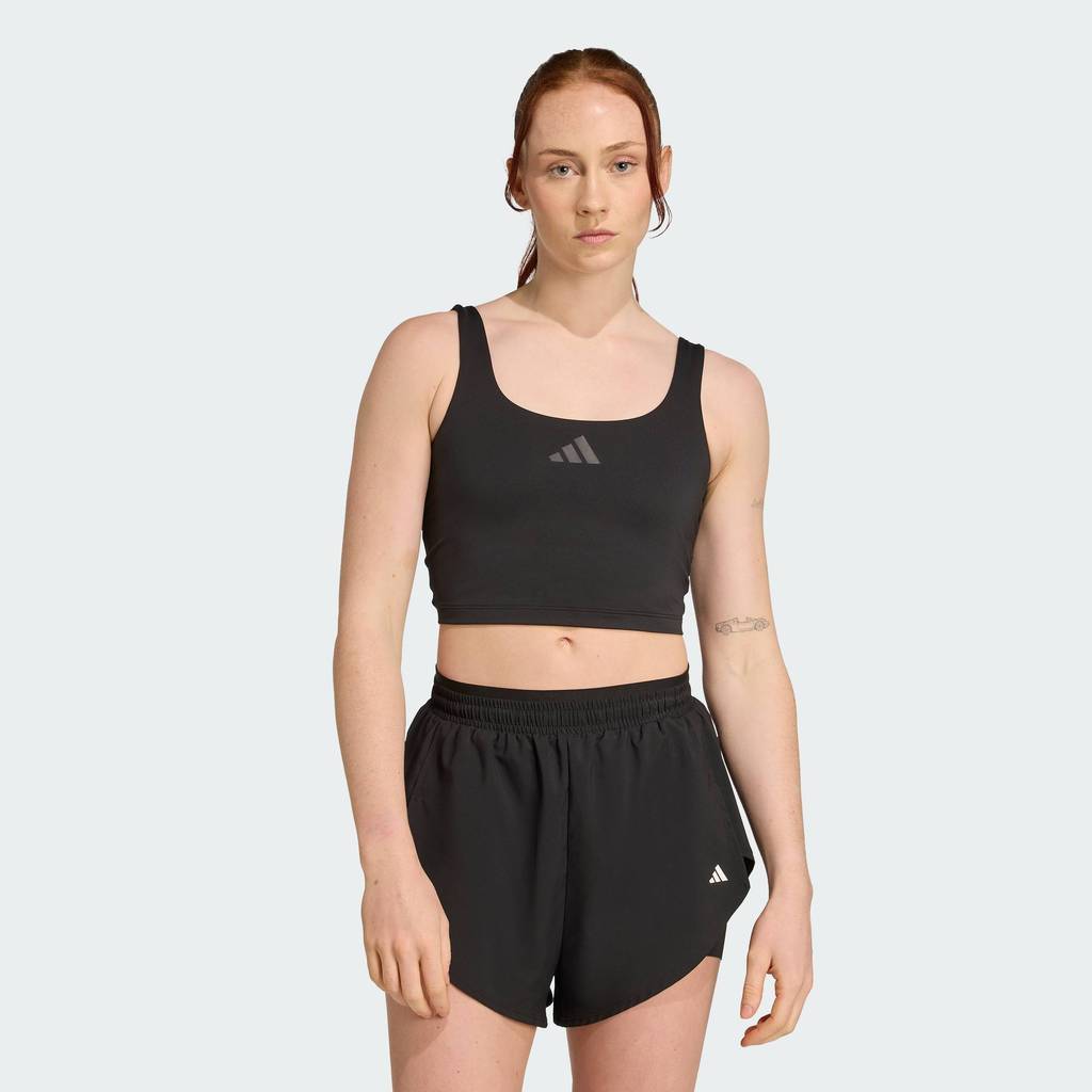 adidas Gym & Training Power Light Support Bra Tank Women Black JZ6030