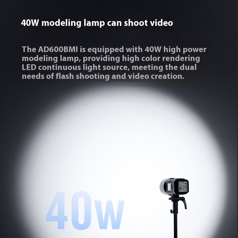 Godox AD600BMII AD600BM II รุ่นที่สอง 600W กล้องแฟลช 16 สีการจัดการกลางแจ้งแสงแฟลช