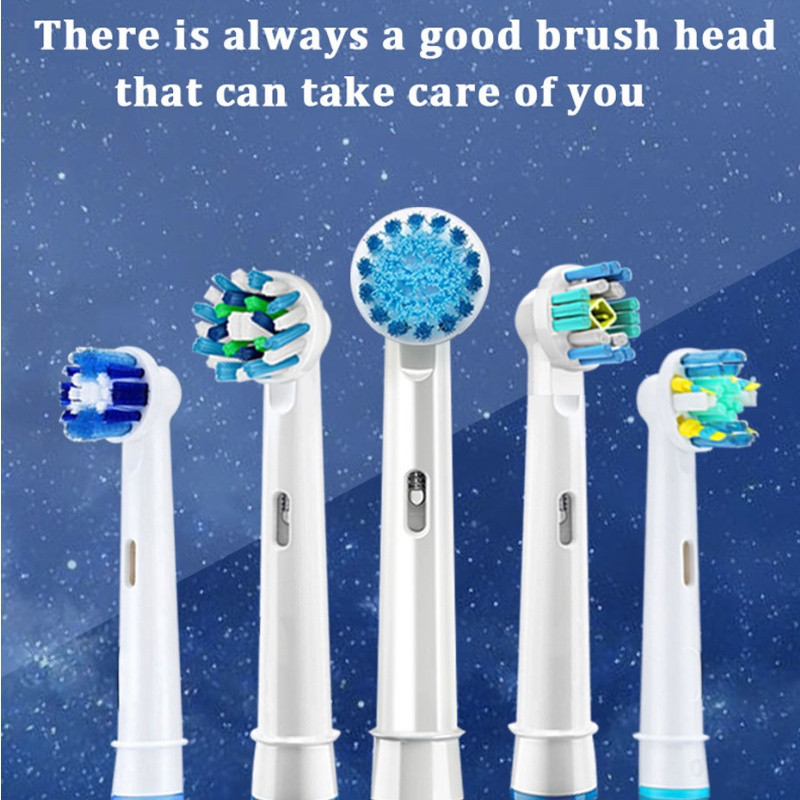 หัวแปรงทดแทน 4 ชิ้น แปรงสีฟันไฟฟ้า Oral-B ที่รองรับ – เหมาะกับ EB17/EB18/EB20/EB25/EB50