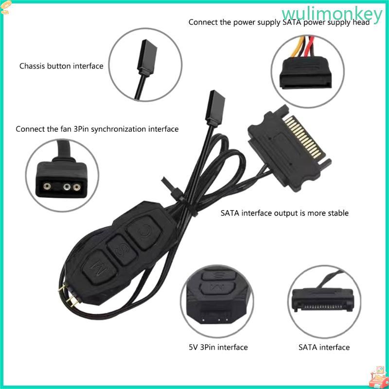 WU Argb Controller Cable 5V 3pin To Power Supply ARGB Sync Controller Cable