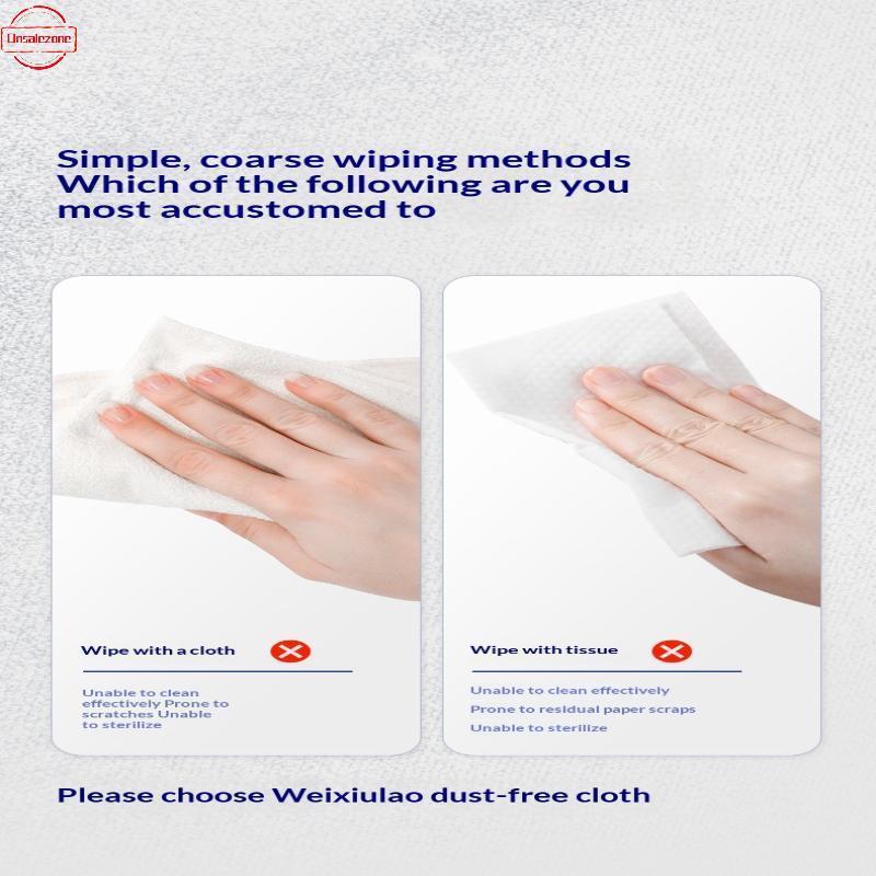 OZTH HK4090 Anti-static Super Soft Cleanroom Wiper Reusable Lint ฟรีผ้าสําหรับโทรศัพท์นาฬิกากล้องแท็