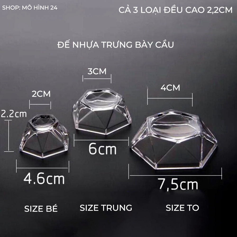 [MICA Plastic] ขาตั้งโชว์พลาสติก Mica SHELF สําหรับดาวเคราะห์ดราก้อนบอลโปร่งใสสวยงาม 3 ขนาดใหม่
