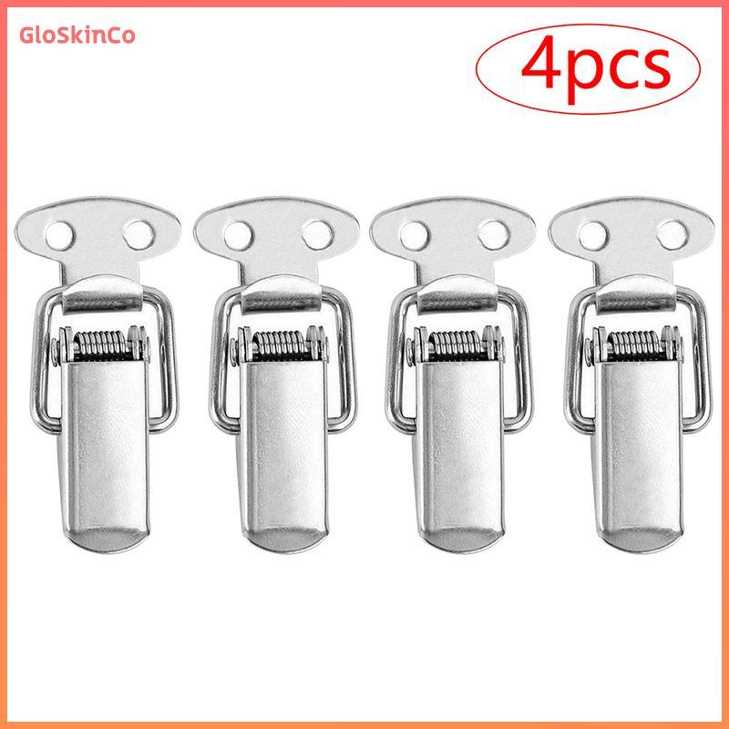 พร combedamssng 4pcs Vintage Du-mouth Bule Mini Lo Chest Box Gift Suitcase Case Bules Toggle Hasp Latch Clamp Stainless Steel COD