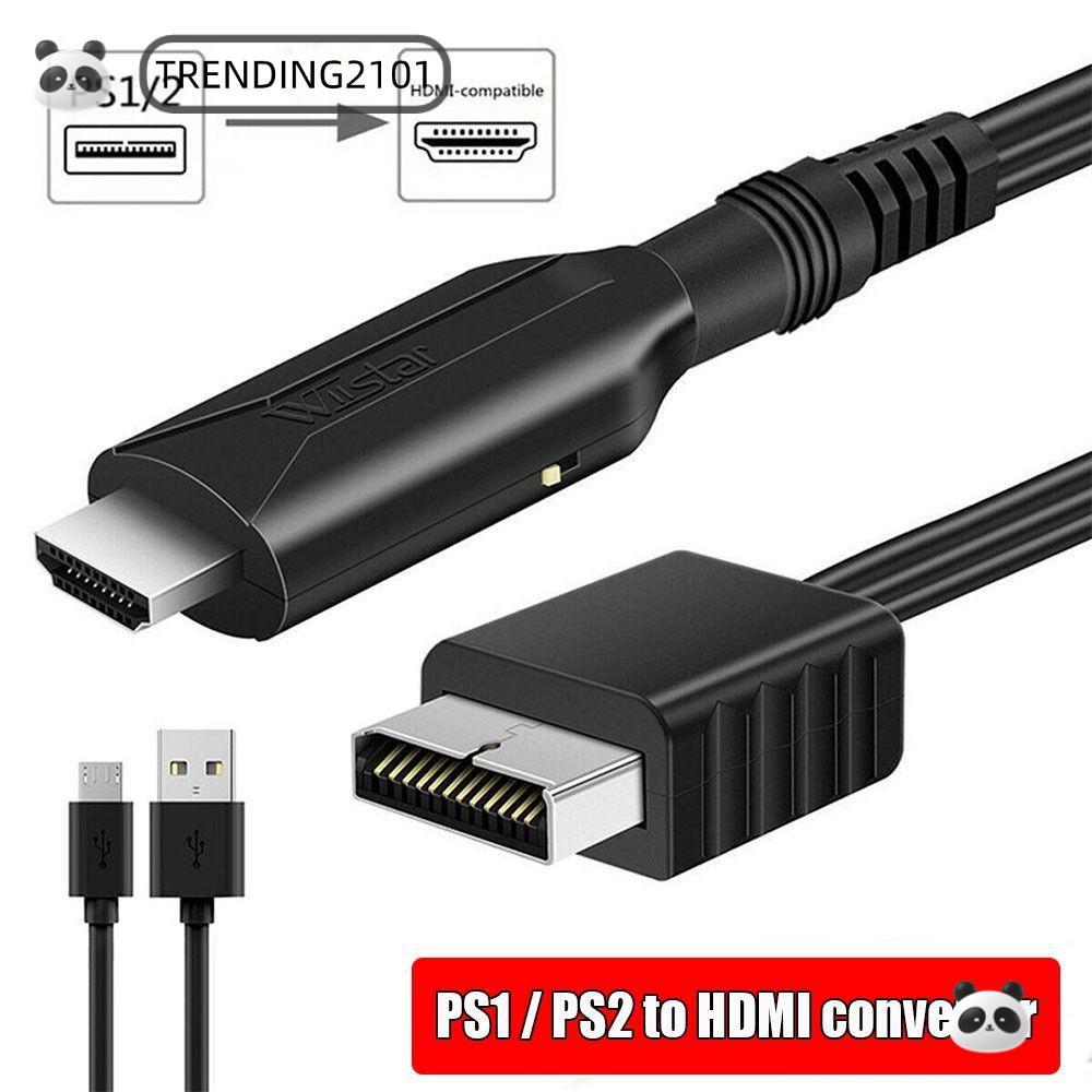 TRENDING Audio Video Converter Cable Full HD Full HD Cable Adapte HD Converter PS2 เป็น HDMI-compati