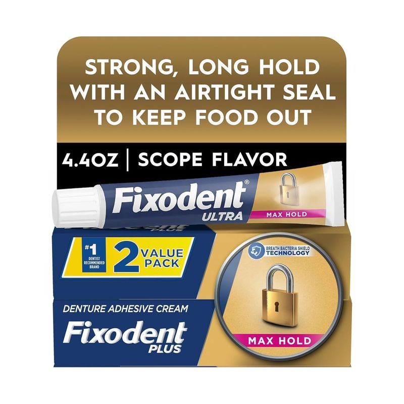美国Fixodent Ultra Max Hold牙 假齿เครื่องตัดเสถียรภาพ合剂62g9.92