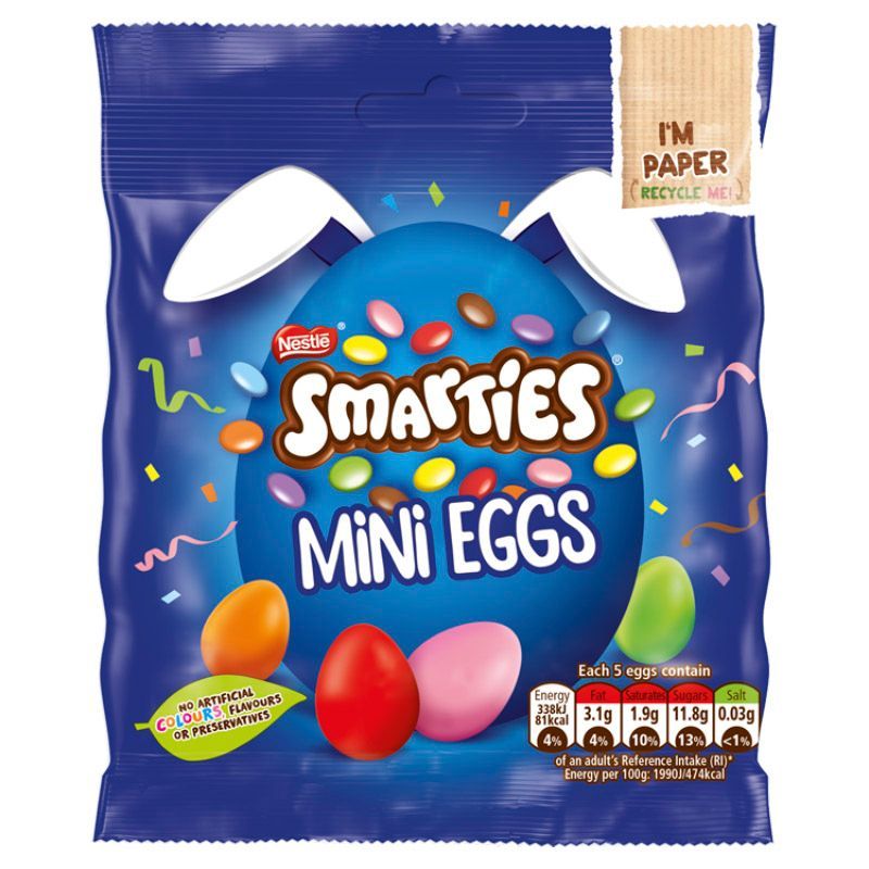 สมาร์ทตี้ส์มินิเอ้กส์ 80กรัม Smarties Mini Eggs 80g.