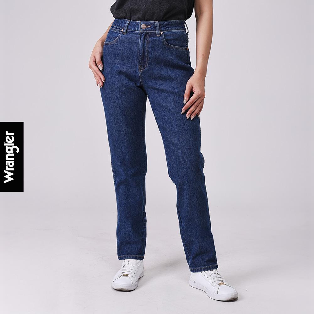 WRANGLER กางเกงยีนส์ผู้หญิง เอวสูง ทรงเข้ารูป Straight รุ่น WR S326WSTRF09 สียีนส์กลาง