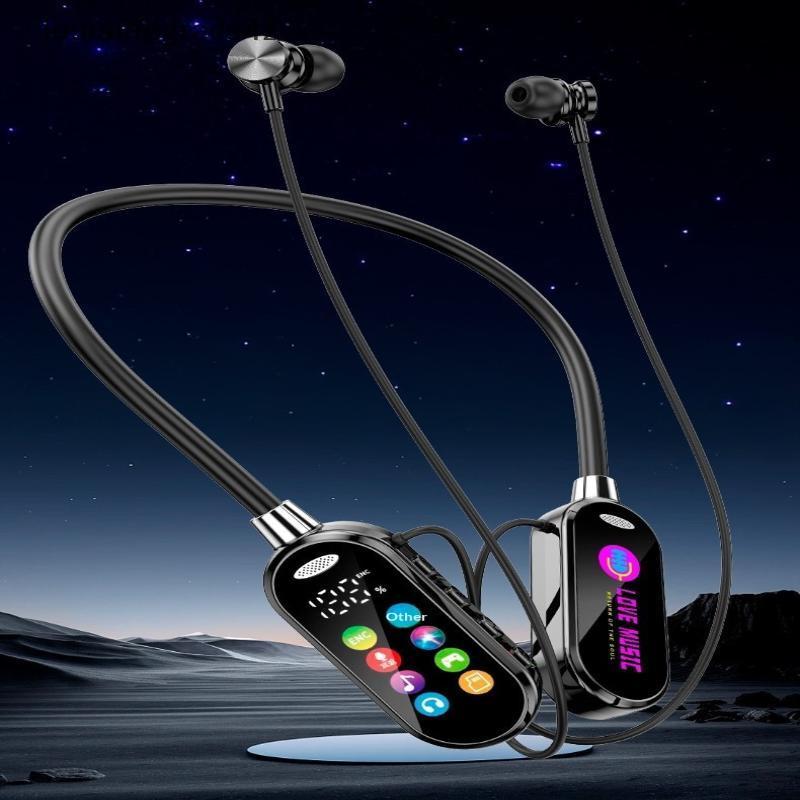 พระคุณ4z 5. 4 หูฟังสายคล้องคอไร้สายหน้าจอสีหูฟังสบาย Fit Noise Cancelling สําหรับยิมออกกําลังกาย TH
