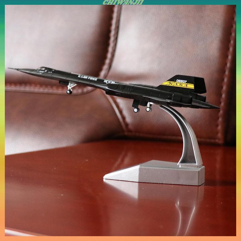 [เท่าไหร่1] 1:144 SR-71A Blackbird Reconnaissance Plane Diecast Model Home Desk Ornament