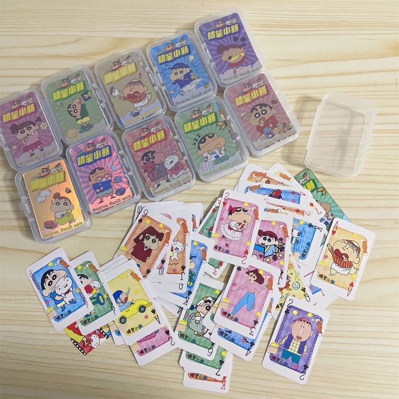 Creative Casual Puzzle Board Game card Storage Box Crayon Shin-Chan เล่นไพ่มินิการ์ตูน High-End Puzz