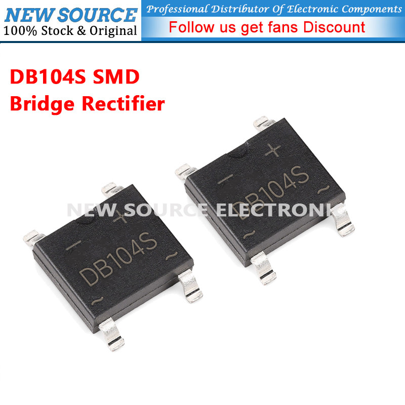[20-100 ชิ้น] DB104S SMD Bridge Rectifier ชิป IC Diode แหล่งใหม่