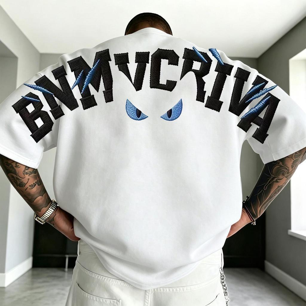 Top.basic🔥เสื้อยืดผ้าคอตตอน  “BNMVCRIVA” ทรง Oversize คอกลม แขนสั้น ผ้านุ่มสบาย ใส่ได้ทุกวัน ฤดูร้อน ไซส์ S-3XL【COD】
