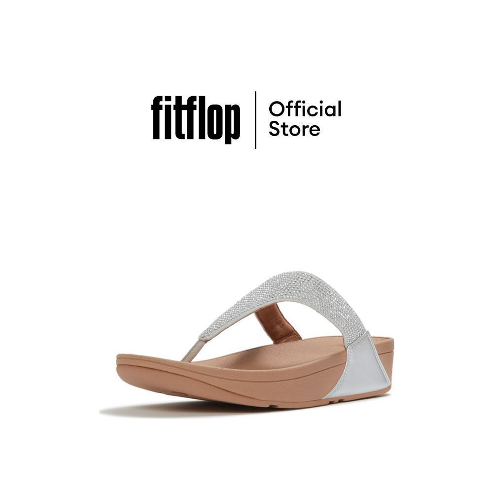 FITFLOP LULU CRYSTAL EMBELLISHED รองเท้าแตะแบบหูหนีบผู้หญิง รุ่น EC5-D63 สี SILVER