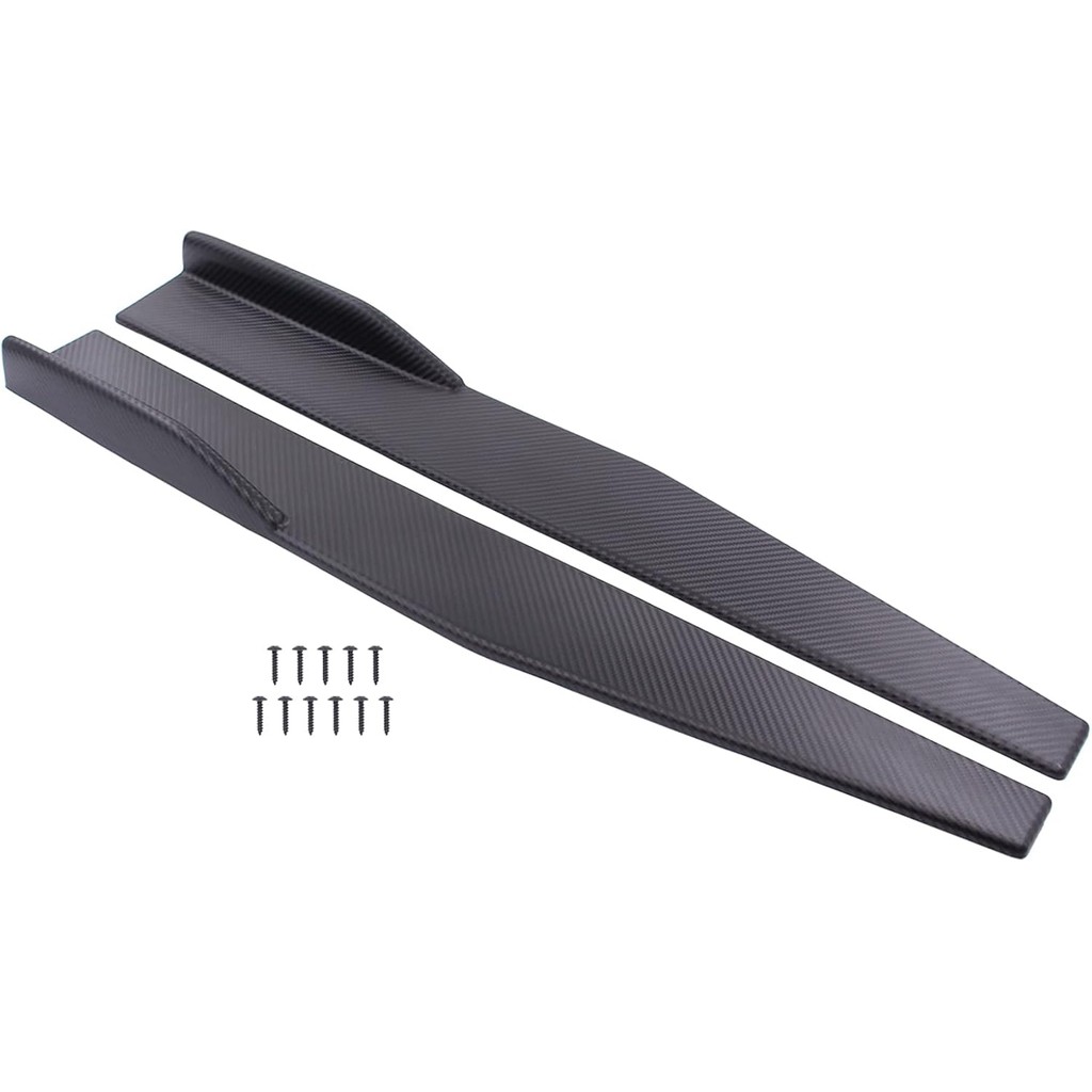 NewYall คาร์บอนไฟเบอร์ 31 "4 "กันชนด้านหลัง Lip ด้านข้างกระโปรง Rocker แผง Splitters Diffuser Wingle