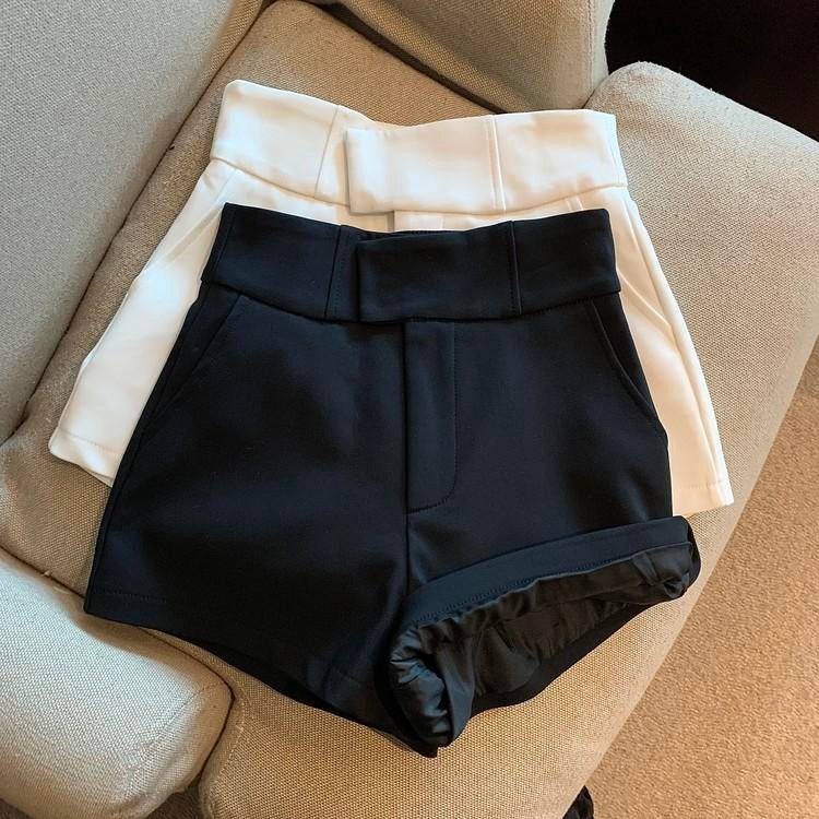 Chili Koko กางเกงขาสั้นเอวสูงซับใน สีขาวรัดรูปหนา 99203 พร้อมส่งจากไทย จัดส่งทุกวัน