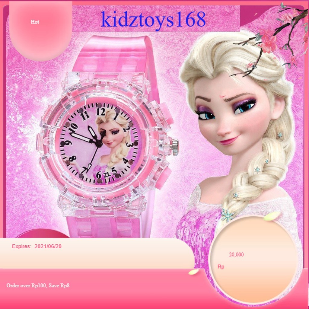 KDZ168 FROZEN CHARACTER COLORFUL LIGHT GIRLS WATCH