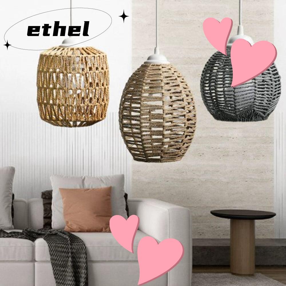 โคมไฟทอ ETHEL, ฝาครอบโคมไฟเชือกป่านเทียม 6 รูปแบบ, โคมไฟร้านอาหารชิ้นส่วน
