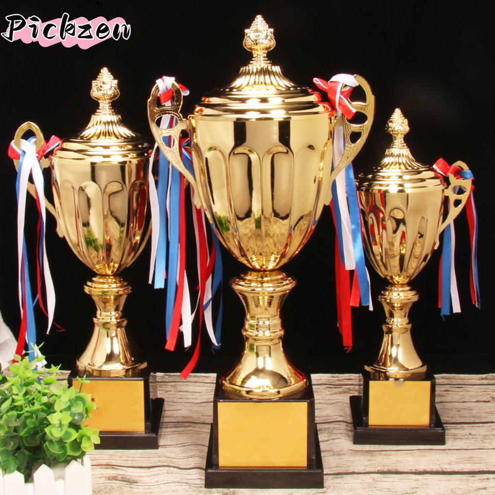 PICKZEN ถ้วยเล็ก รุ่นโลหะพร้อมฝาปิด สําหรับทีมกีฬาและโรงเรียน พร้อมฝาปิด