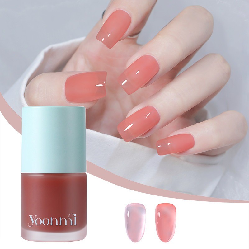 Yoonmi 8.5ML สีทาเล็บ สีทาเล็บกึ่งเจล ไม่ต้องอบ แห้งเร็ว รุ่นใหม่ สีคงทน ปกป้องเล็บ สูตรพรีเมียม