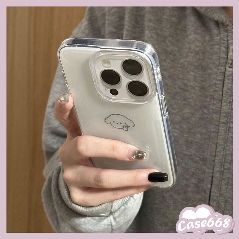 เคสไอโฟน 16 11 สำหรับ IPhone 16 13 15 11 12 14 Pro Max 16 8 7 15 14 Plus 16 15 12 13 14 Pro ปกลูกสุนัขแมวน่ารักคู่ - รูปที่ 5