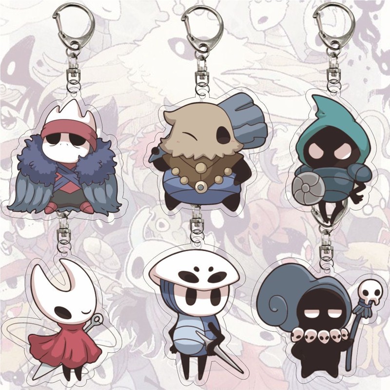 เกม Hollow Knight พวงกุญแจอะคริลิค Little Ghost พวงกุญแจกระเป๋านักเรียนแขวน P