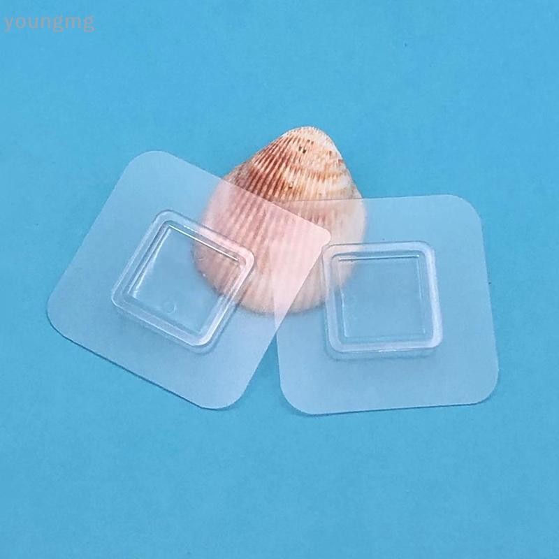 [YG] 1 ชิ้น Wall Self กาวตะขอลวดโปร่งใสชั้นวาง Wall Mount สติกเกอร์ด้านข้าง Fixing Patch สําหรับห้องครัวห้องน้ํา Gadget TH