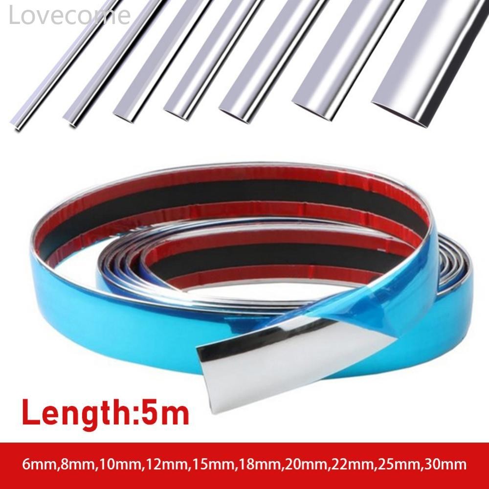 Lovecome 3/5M Auto Car ภายนอก Chrome Body Strip กันชนประตูป้องกัน Moulding จัดแต่งทรงผมสติกเกอร์ 6 ม