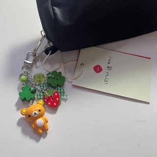 Four-leaf Clover Rilakkuma โบราณญี่ปุ่นน่ารัก Thing Millennium จี้จี้ Ccd พวงกุญแจโซ่ของขวัญ