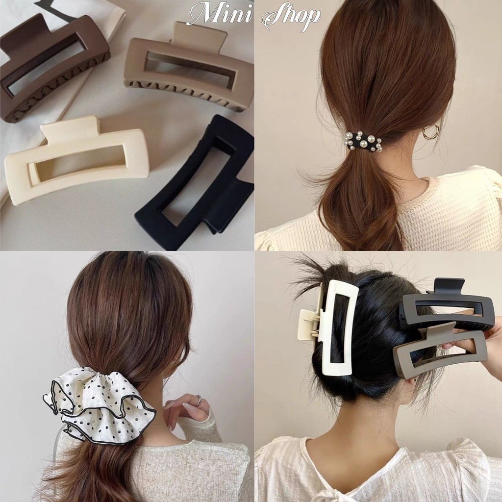 Mini shop🌸พร้อมส่ง🌸(TM-9/TM-10/TM-11/TM-12)กิ๊ฟ หนังยาง มินิมอล น่ารักมากๆสีพื้นสไตล์เกาหลี